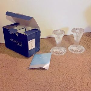 Never used Marquis by Waterford 4in Candlesticks